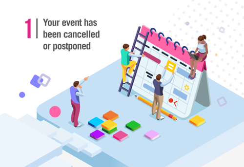 Image saying 'Your event has been cancelled or postponed' 